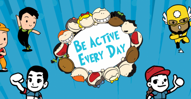 Students participating in Be Active Every Day challenge image